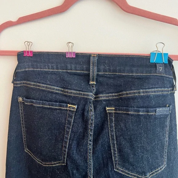 7 For All Mankind Dark Indigo Skinny Jeans - Picture 5 of 5